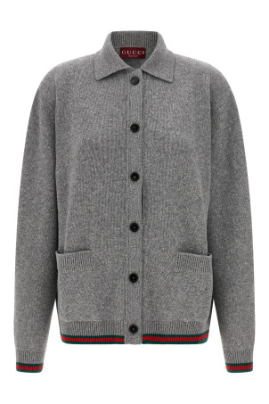 Кардиган-поло сірий GUCCI 848257XKE921084
