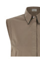 Sleeveless shirt Brown