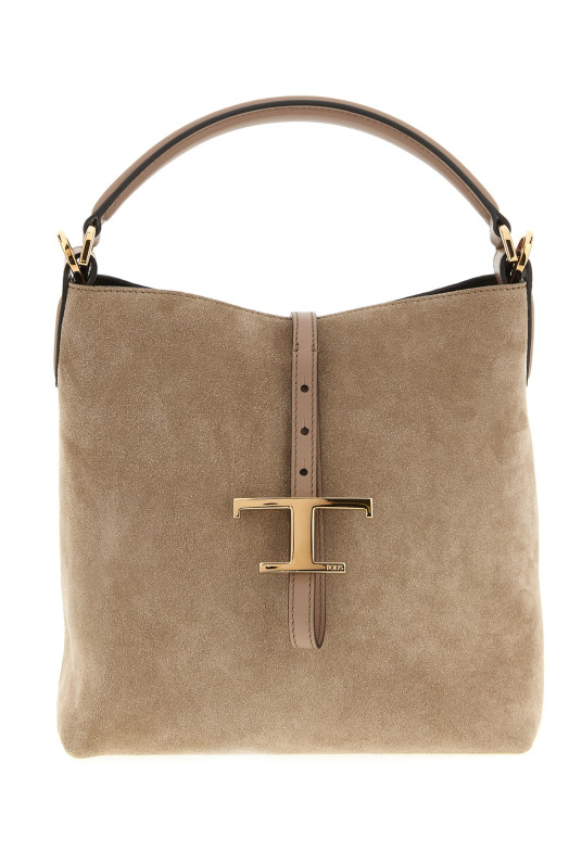 TOD'S 'T Timeless' мини-сумка-ведро Бежевая XBWTSEK0100P3A5L26