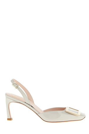 'Trompette' slingback White