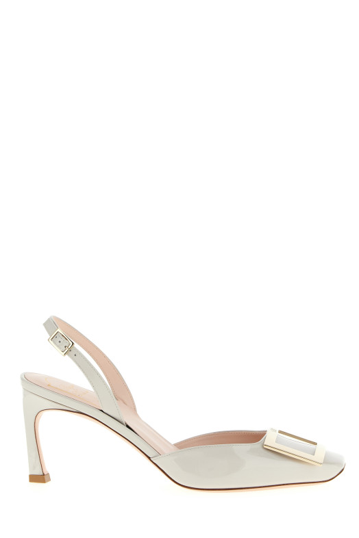 'Trompette' slingback White