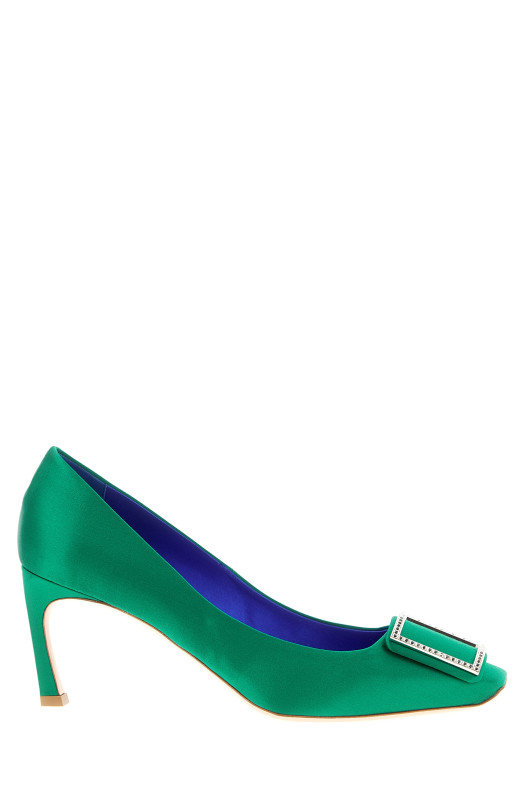 'Trompette' pumps Green