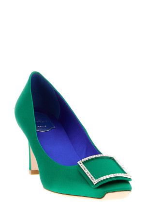 'Trompette' pumps Green
