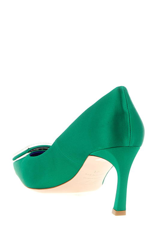'Trompette' pumps Green