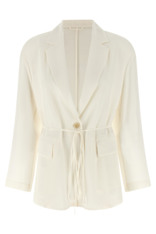 Шелковый блейзер Бежевый BRUNELLO CUCINELLI MF9067590C600