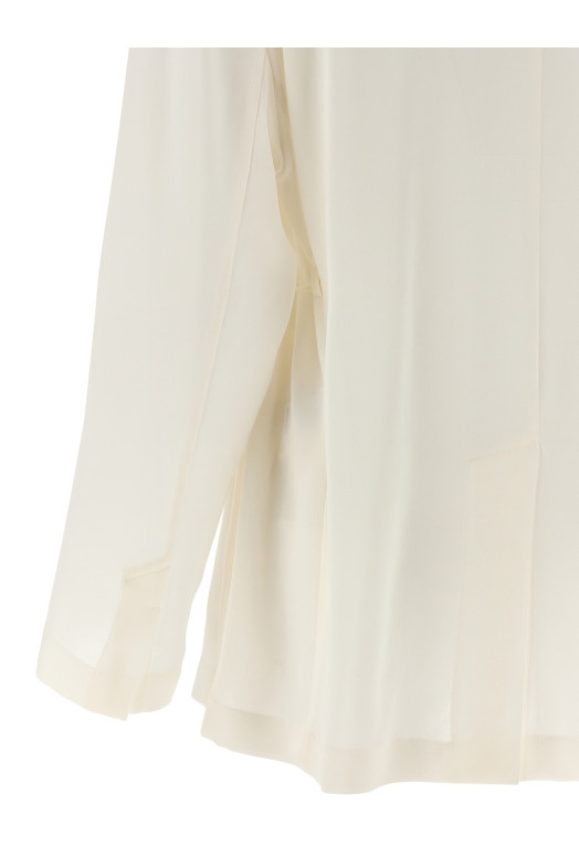 Шелковый блейзер Бежевый BRUNELLO CUCINELLI MF9067590C600