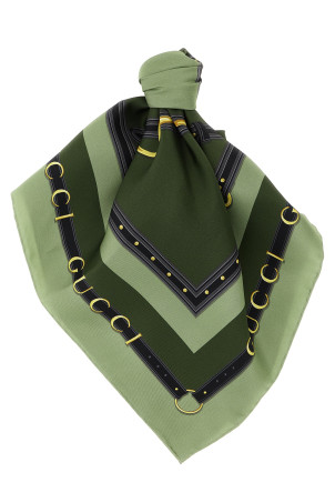 Шелковый шарф Зеленый GUCCI 8478923G0013467