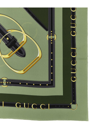 Шелковый шарф Зеленый GUCCI 8478923G0013467