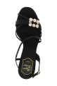 'Mini flower strass' sandals Black
