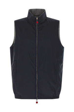 Двусторонняя нейлоновая жилетка Синяя KITON UW2305V0820H01003