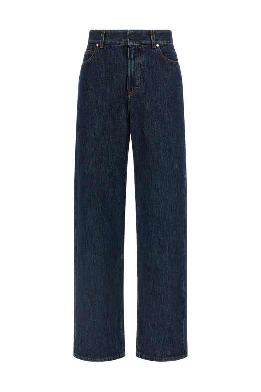 'FF' padded jeans Blue