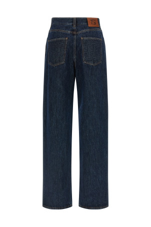 'FF' padded jeans Blue