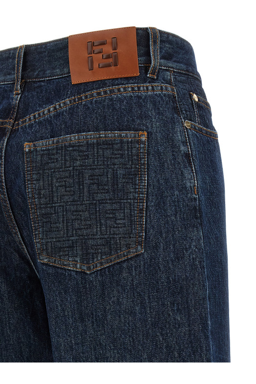 'FF' padded jeans Blue