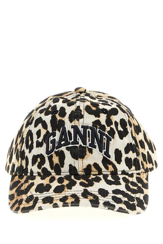 Кепка с вышивкой Коричневая GANNI A6898943