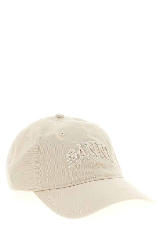 Кепка с вышивкой Белая GANNI A6901135