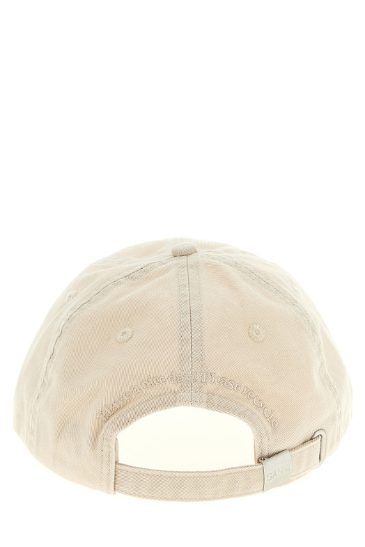 Кепка с вышивкой Белая GANNI A6901135