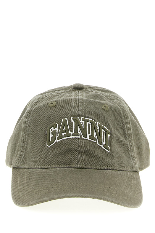 Кепка с вышивкой Зеленая GANNI A6899861