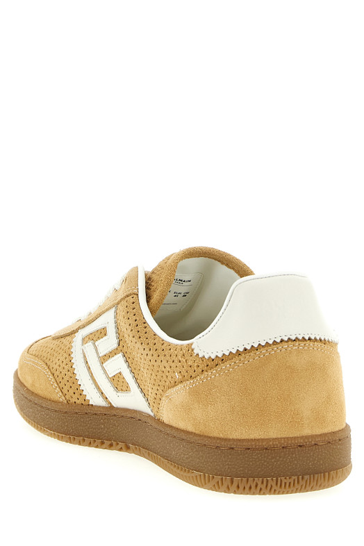 Замшевые кроссовки Бежевые BALMAIN GN1VI735LACSWHO