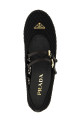 Балетки с двойным ремешком Черные PRADA 1F915NF005099F0002