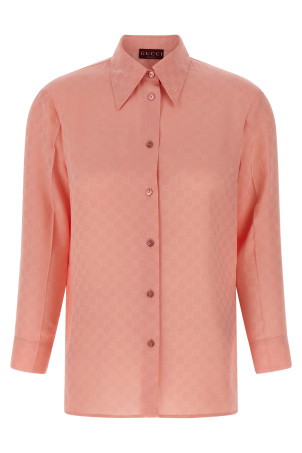 GG silk shirt Pink