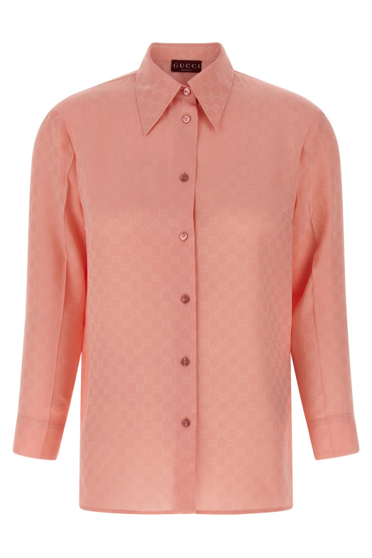 GG silk shirt Pink