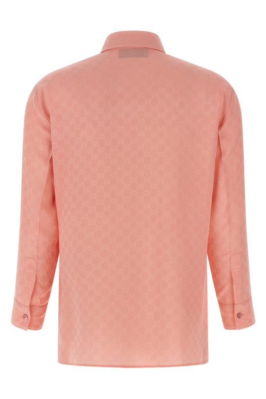 GG silk shirt Pink
