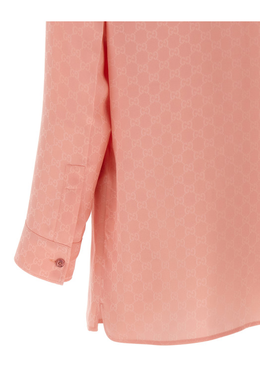 GG silk shirt Pink