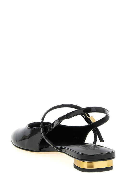'Mary Jane' patent ballet flats Black