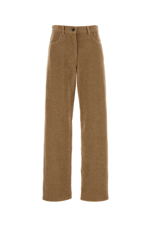 Camel corduroy wide-leg Clair pant THE ROW (10367W4018)