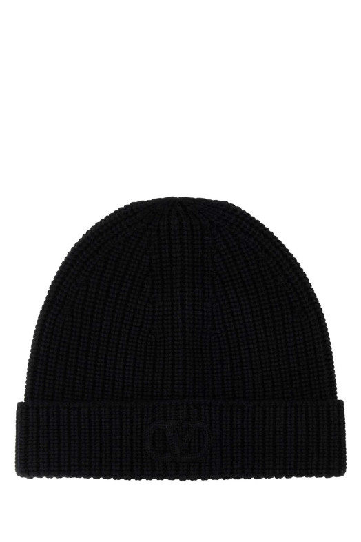 Чорна вовняна шапка-біні Чорна VALENTINO GARAVANI (5Y2HB01LIND)