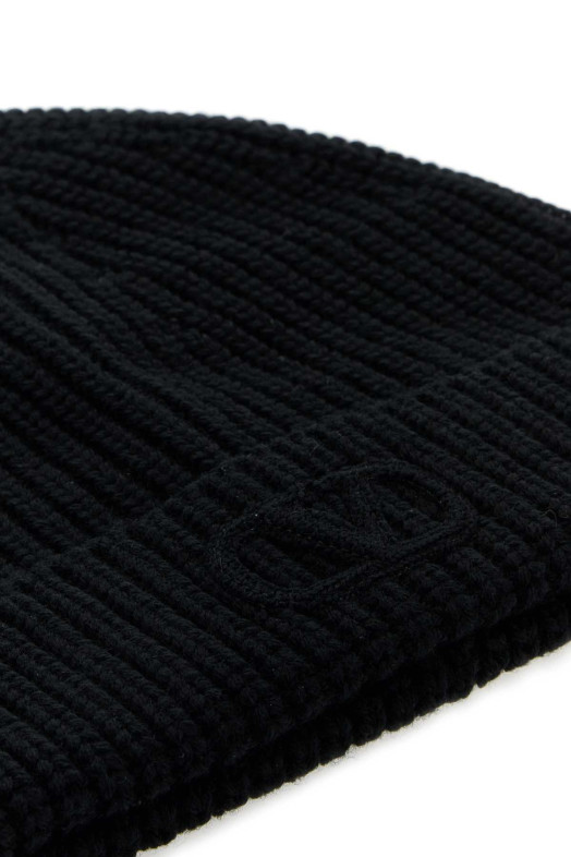 Чорна вовняна шапка-біні Чорна VALENTINO GARAVANI (5Y2HB01LIND)