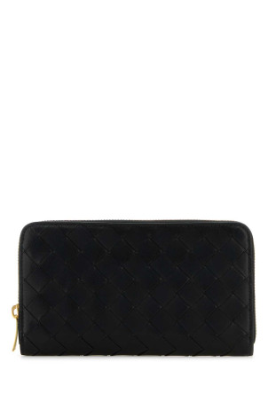 Black leather Intrecciato wallet Black BOTTEGA VENETA (814674VCPP2)