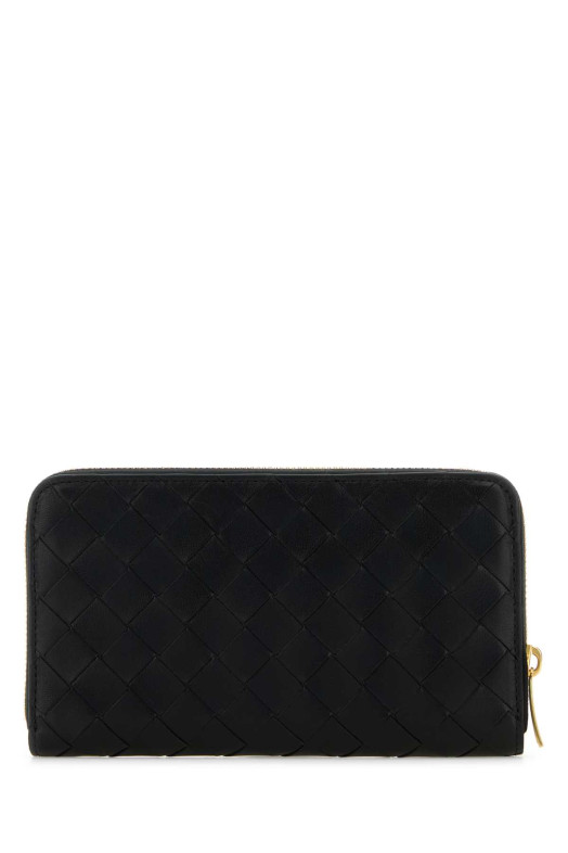 Black leather Intrecciato wallet Black BOTTEGA VENETA (814674VCPP2)