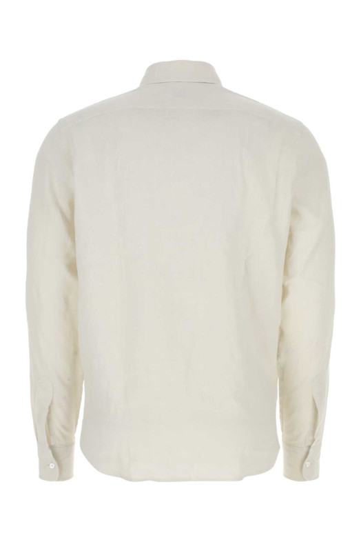 Льняная рубашка цвета слоновой кости ASPESI (CE66C195)