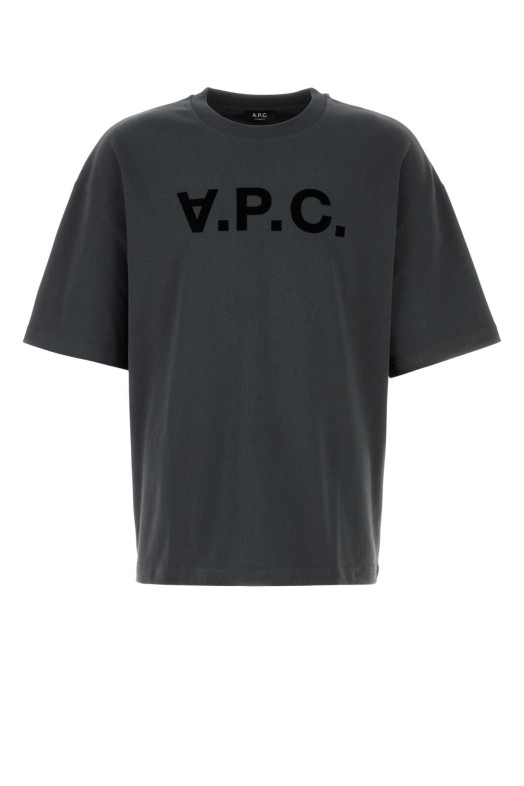 Graphite cotton oversize t-shirt A.P.C. (COHLRM26385)