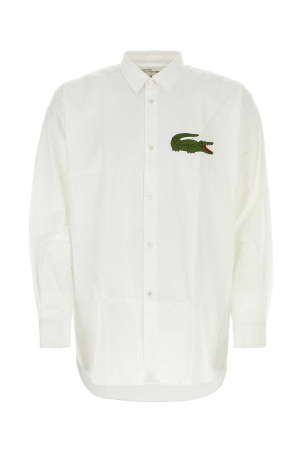 Белая поплиновая рубашка Comme Des Garçons Play X Lacoste Белая рубашка COMME DES GARCONS (FLB003051) COMME DES GARCONS SHIRT