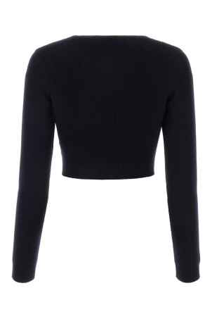 Шерстяной свитер темно-синего цвета JIL SANDER (J02GP0131J14597)