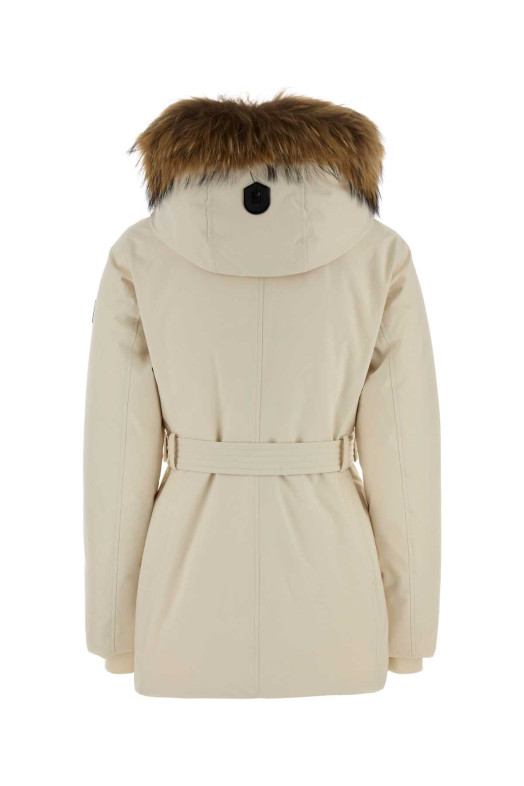 Пуховая куртка из смешанного нейлона кремового цвета MACKAGE (JENIF)