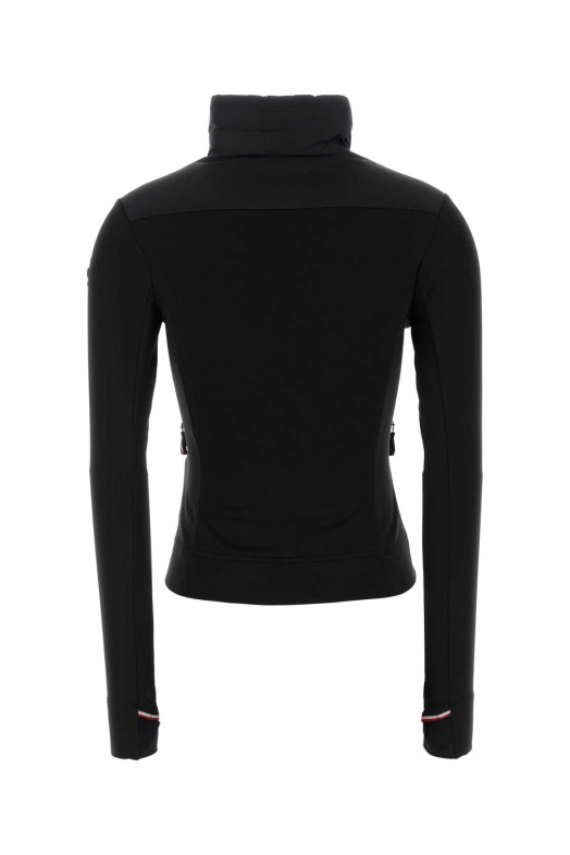 Черный кардиган из эластичного полиэстера Черный MONCLER GRENOBLE (K20988G00011899JO)