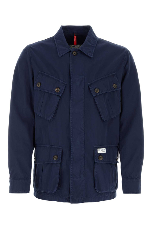 Navy blue cotton blend jacket FAY (MAM1946082TRR2)