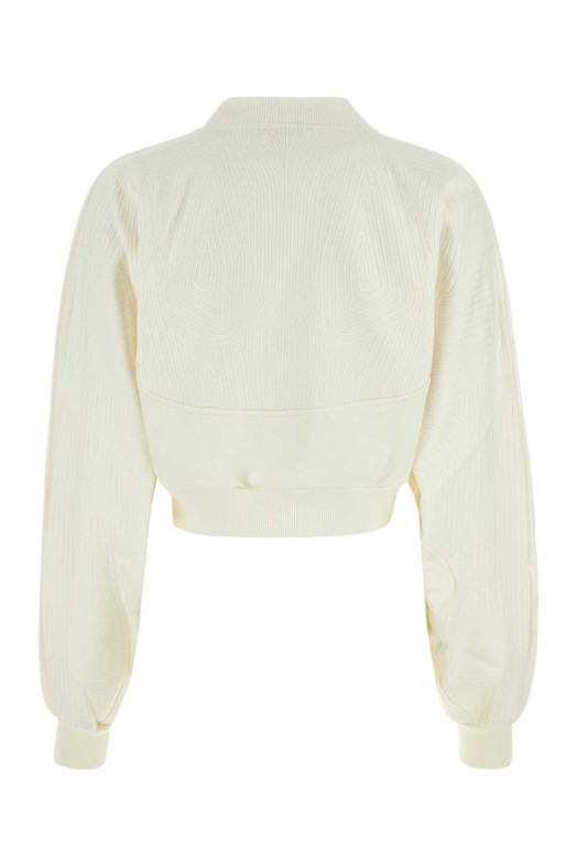 Свитшот из хлопка цвета слоновой кости OFF WHITE (OWBA070S23JER001) OFF-WHITE