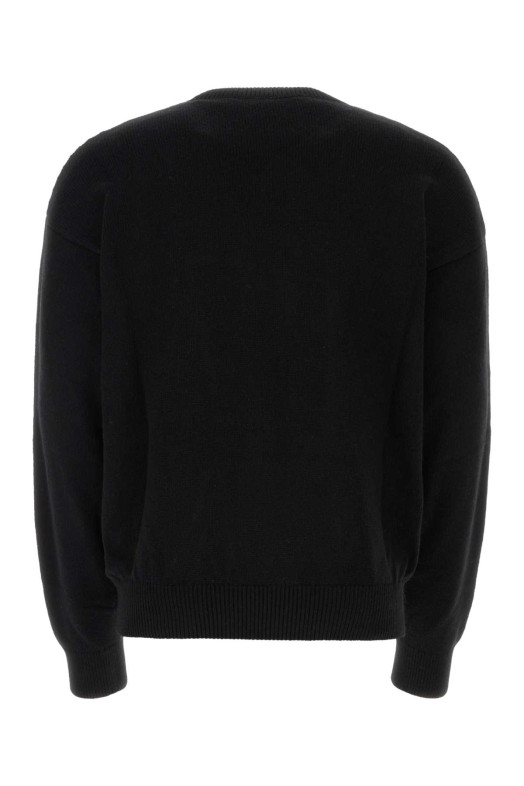 Black wool blend sweater PALM ANGELS (PMHE054F23KNI006)