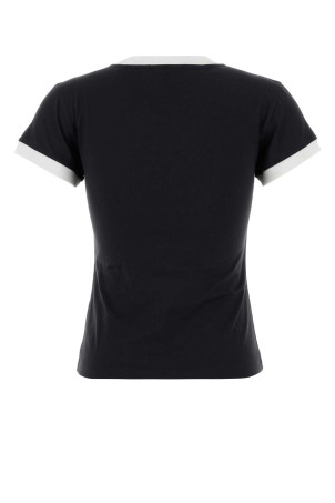 Black cotton t-shirt GANNI (T4335)