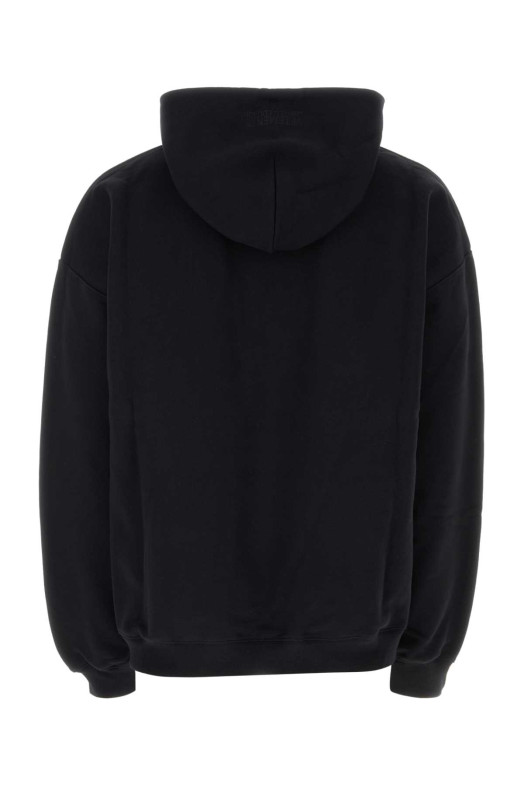 Black cotton blend oversize sweatshirt Black VETEMENTS (UE63HD600B)