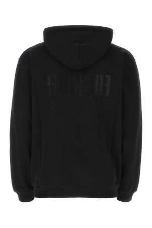 Black stretch cotton sweatshirt Black VTMNTS (VL16HD260B)