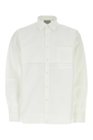 White cotton oversize shirt White VTMNTS (VL16SH300W)