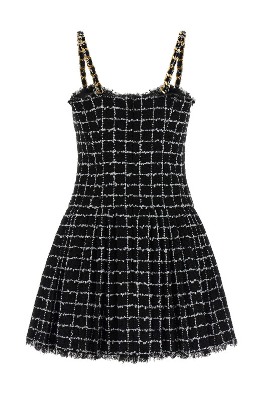 Твидовое платье Черный BALMAIN GF1R5163XL62EAB