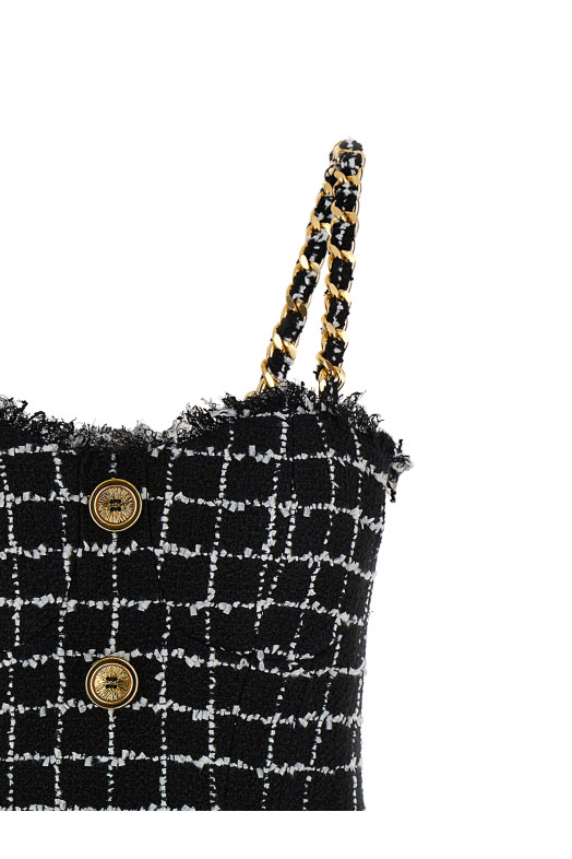 Твидовое платье Черный BALMAIN GF1R5163XL62EAB