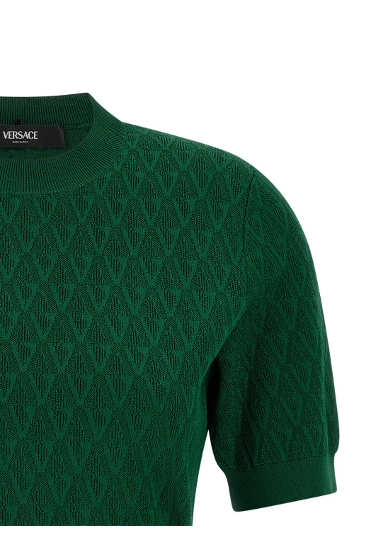 'V' sweater Green
