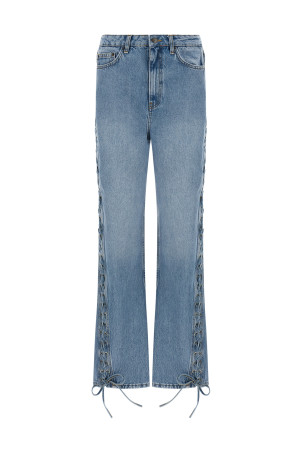'Twisted lacing' jeans BLUE